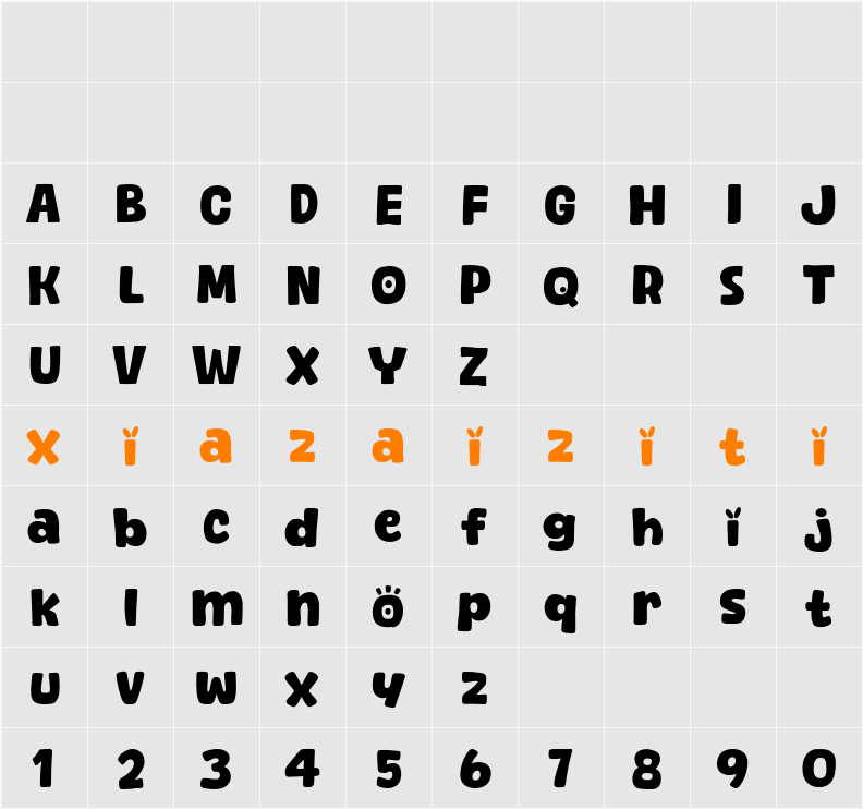 Howdy Party 字符映射表