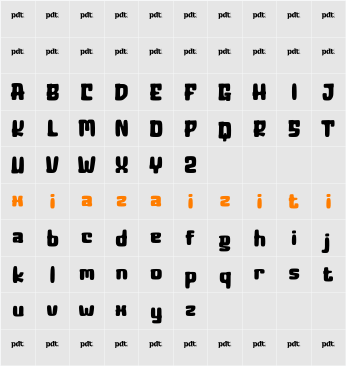 GLARY TROPIC Smooth 字符映射表