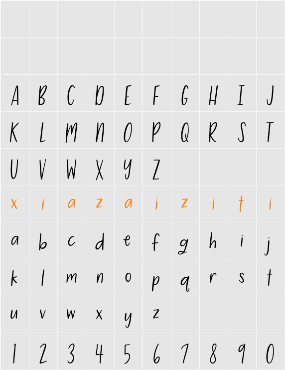 KG Lovin On Me 字符映射表