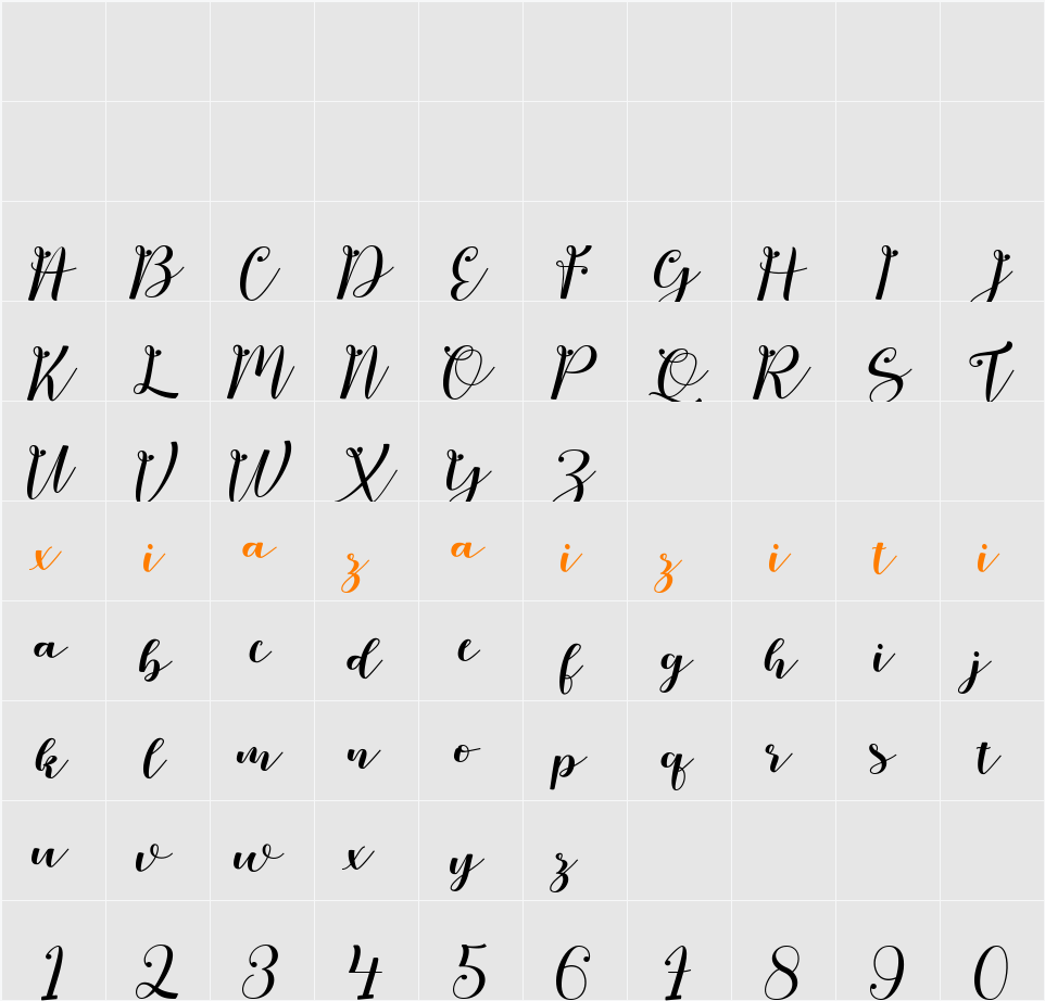 Hello Smile 字符映射表