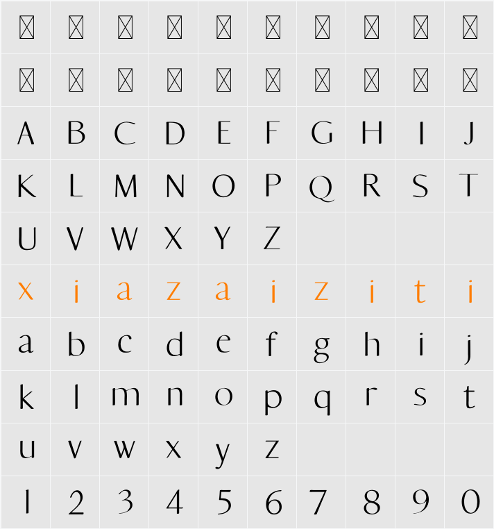 La Coffee Demo 字符映射表