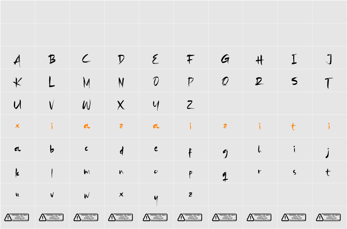 Keinsato PERSONAL USE ONLY! 字符映射表