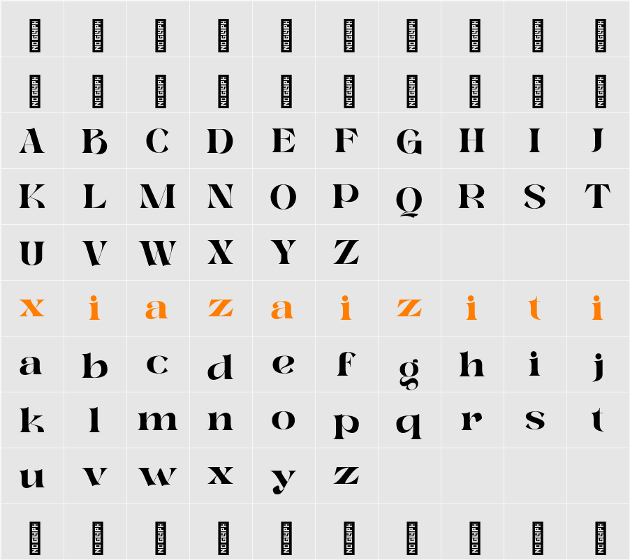 Helkar Vintage 字符映射表