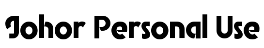 Johor Personal Use