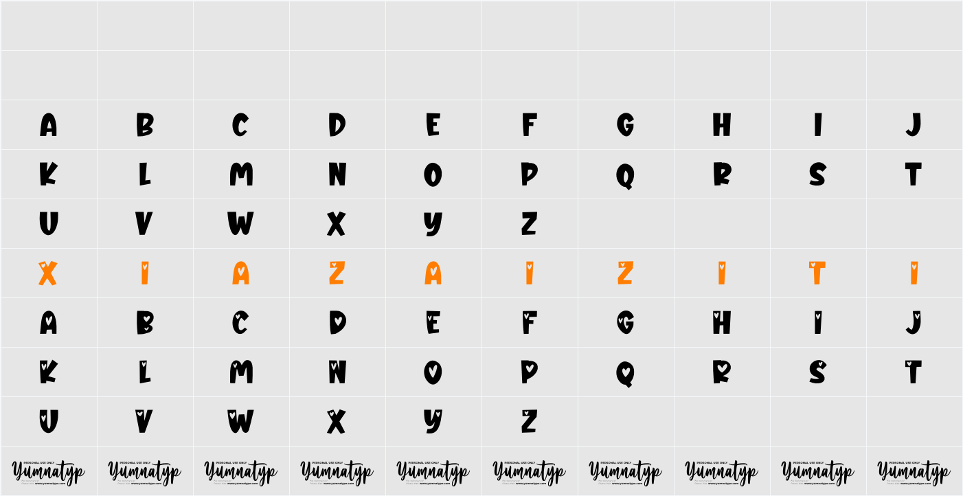 Loving Angel Personal Use 字符映射表