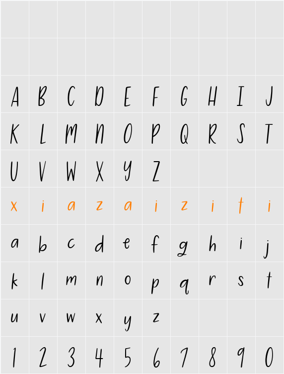 KG Lovin On Me 字符映射表