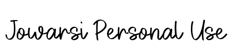 Jowarsi Personal Use