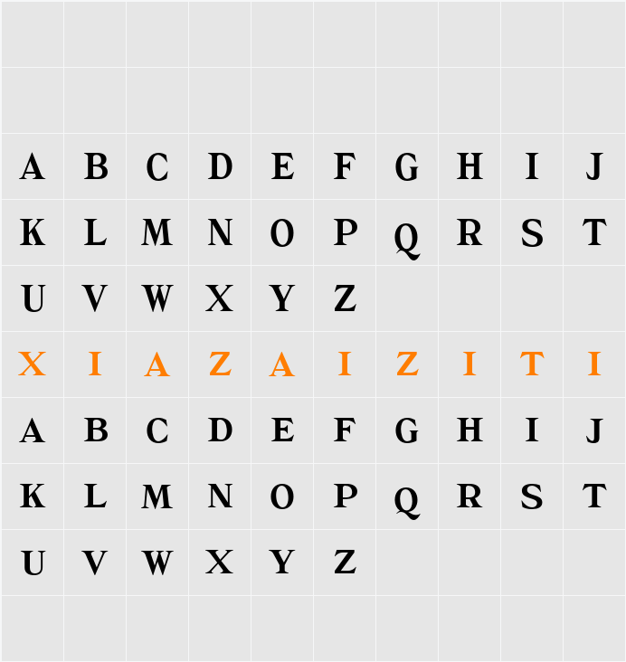 Magern Demo 字符映射表