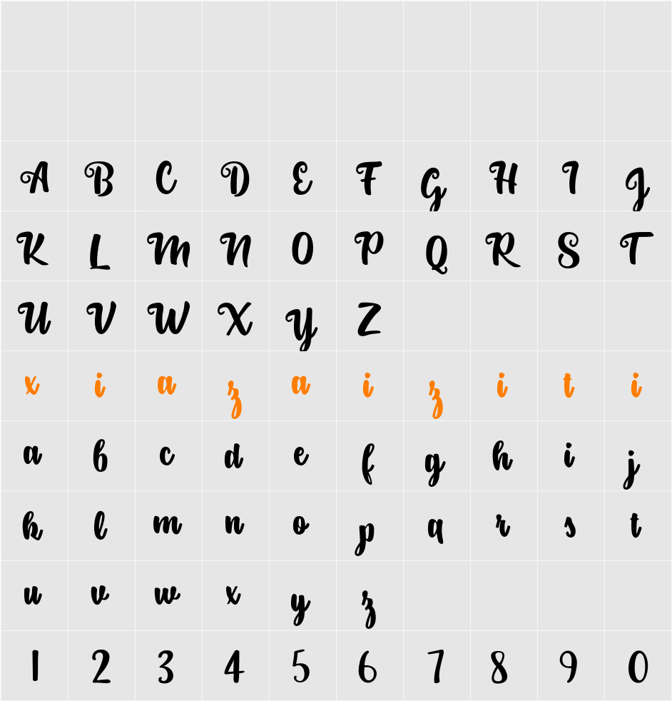 Hello Solvita 字符映射表