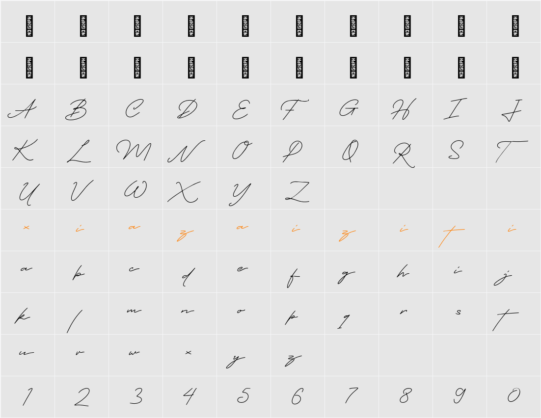 Intanuri Personal Use 字符映射表