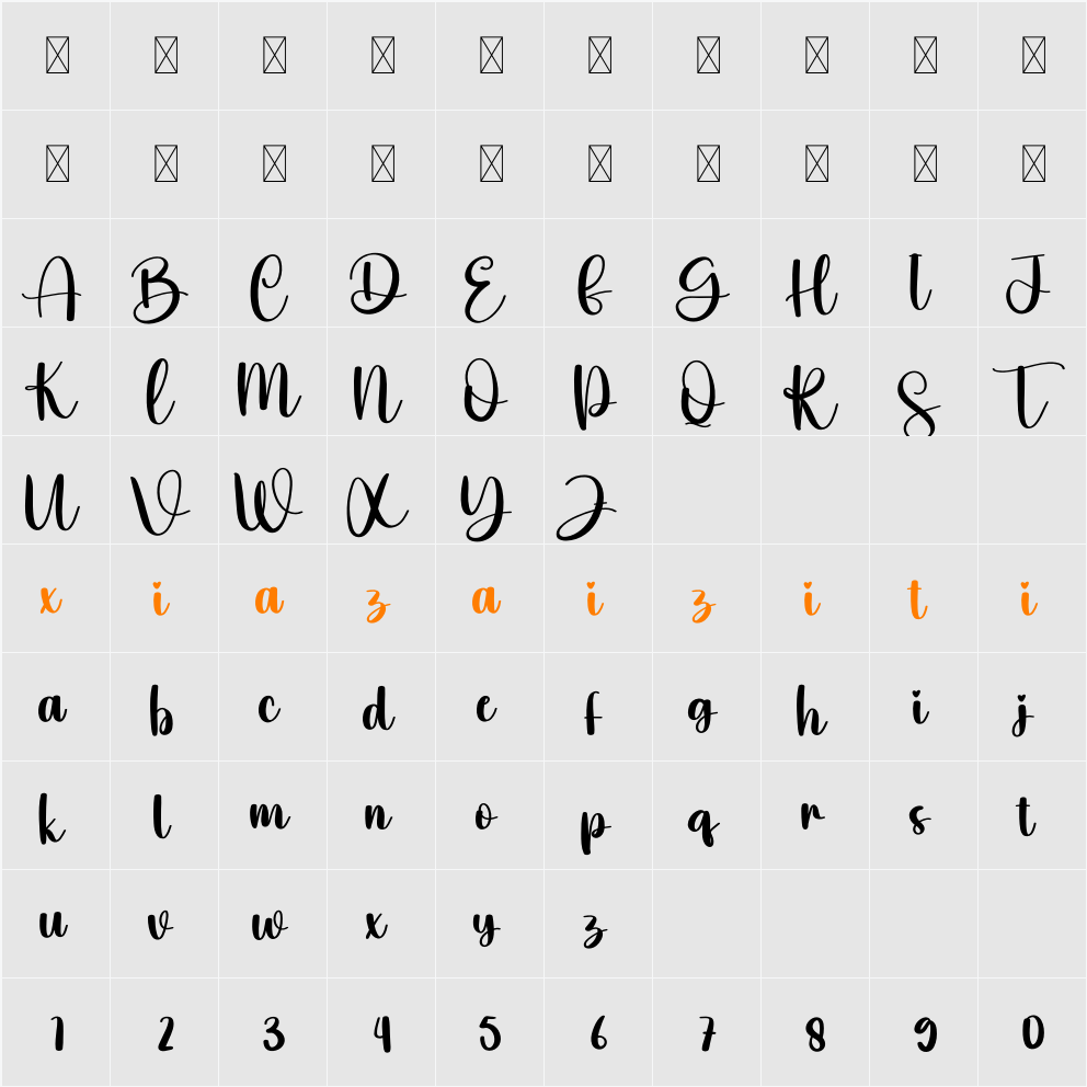 Leather 字符映射表