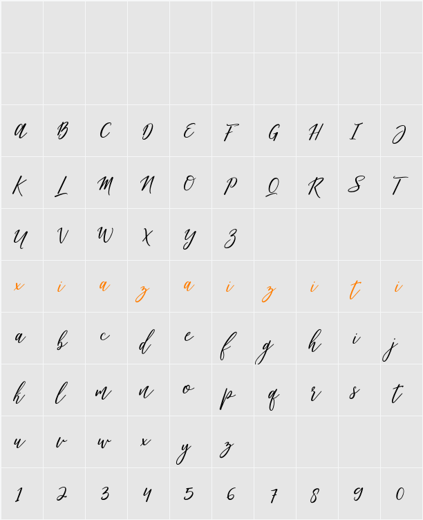 Matterhon 字符映射表