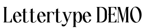 Lettertype DEMO