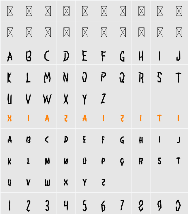 Ghostly Guffaws Broken 字符映射表