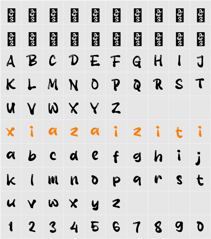 K Kuweni 字符映射表