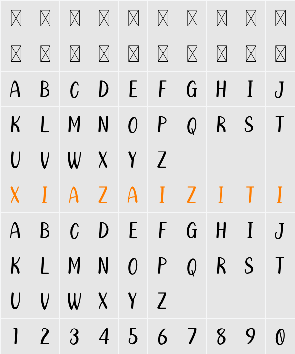 Holly Winter 字符映射表