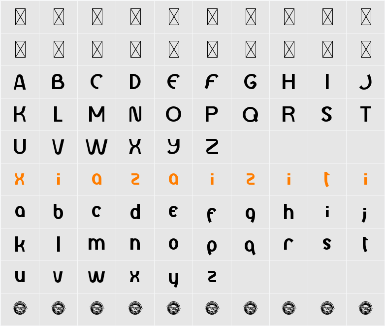 MangoCaviarDemo 字符映射表