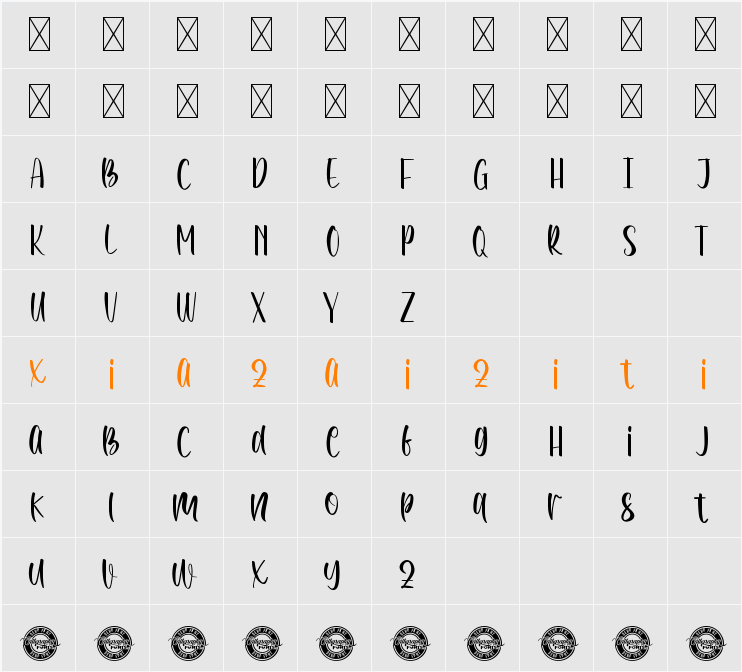 Happy Shine Demo 字符映射表