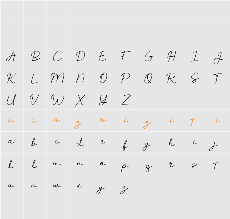 Marvina 字符映射表