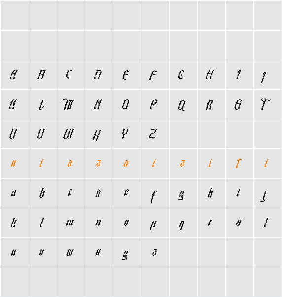 konstans 字符映射表