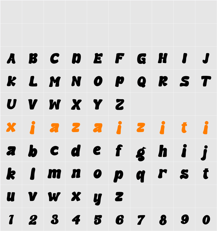 Groovy LOVER 字符映射表