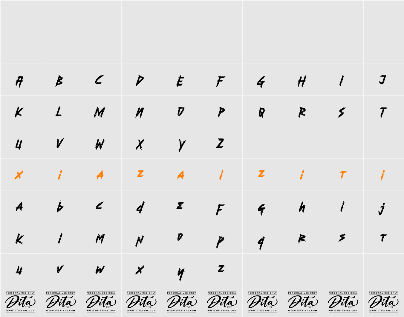 Glitch Shoot Personal Use 字符映射表