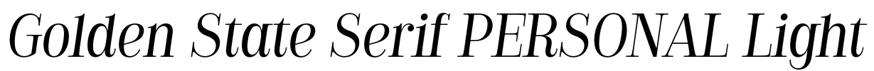Golden State Serif PERSONAL Light