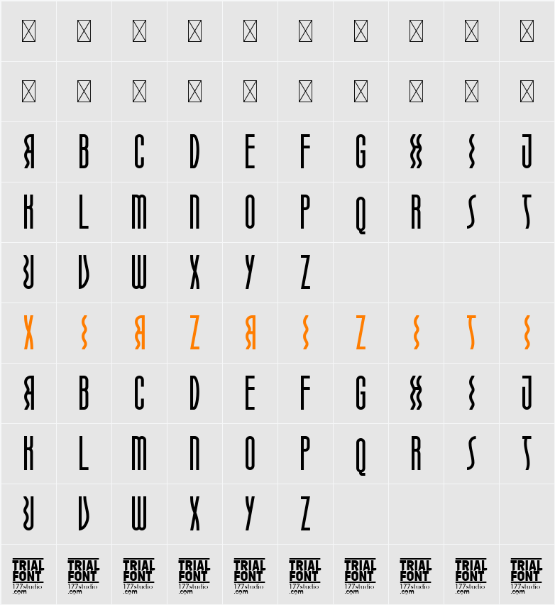 imagination Demo 字符映射表