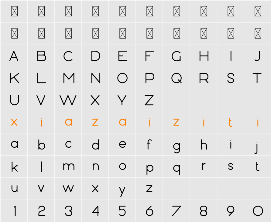 Hailey 字符映射表