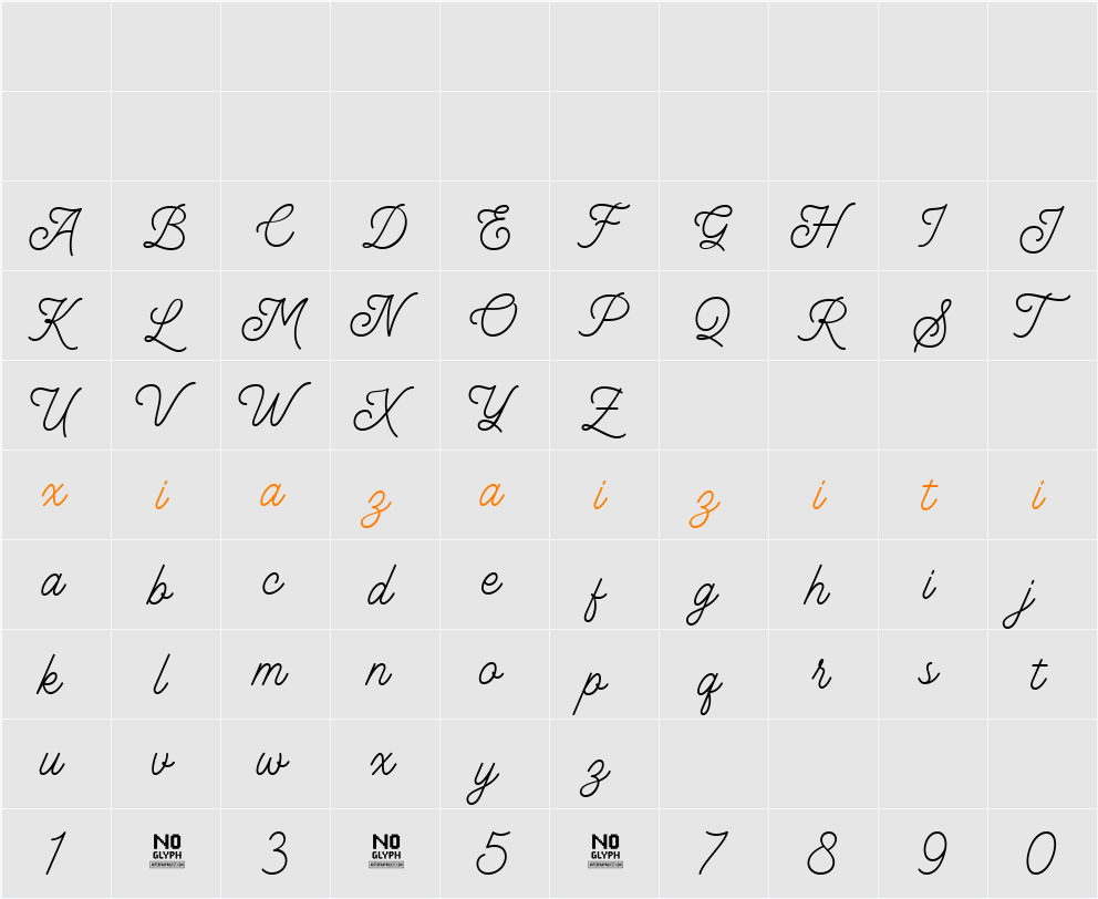 Leonaley 字符映射表