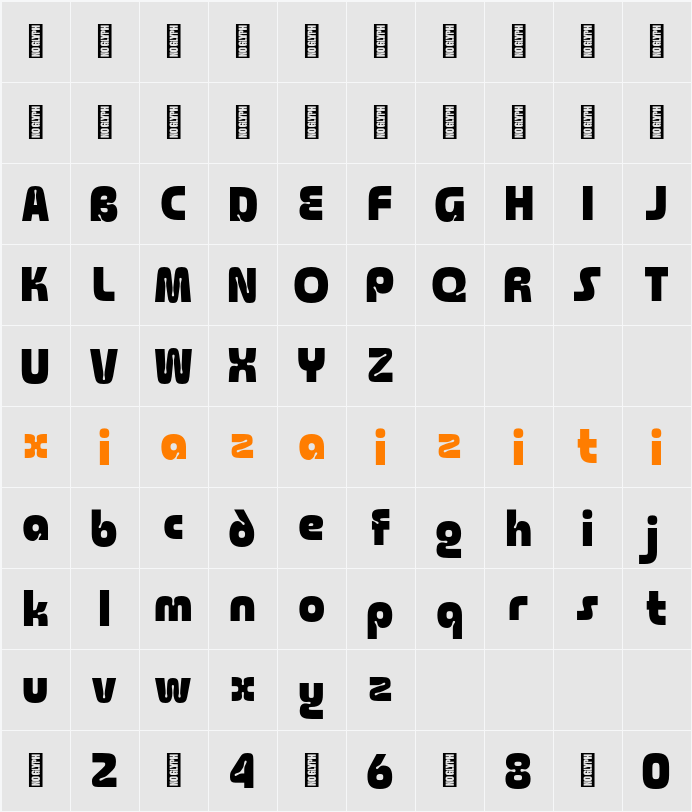 Magnode Trial Version 字符映射表