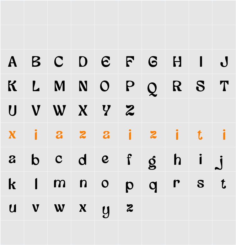 Giovani Equine 字符映射表