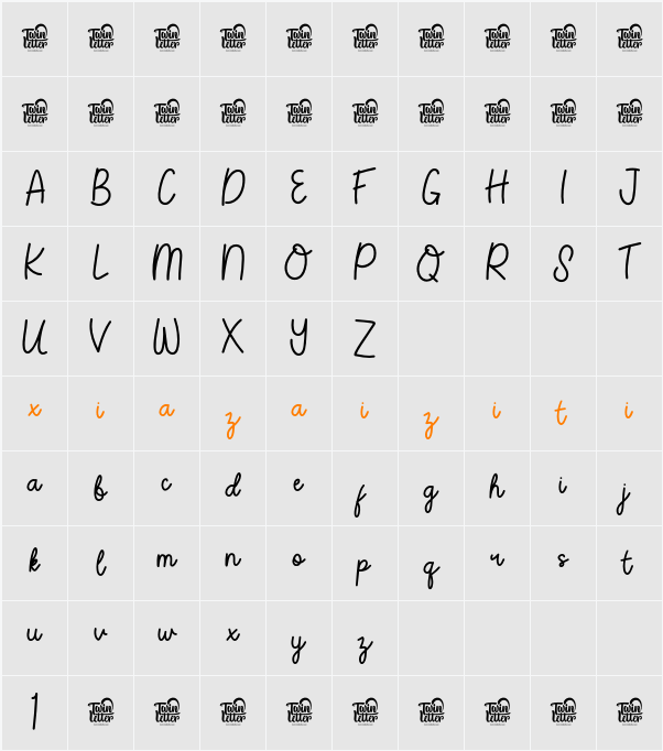 Husterican Trial 字符映射表