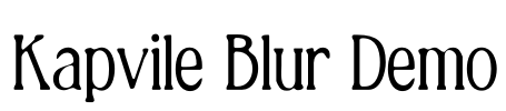 Kapvile Blur Demo