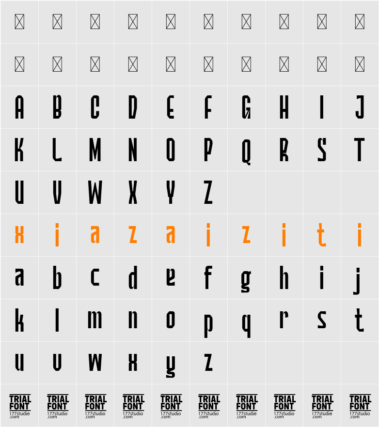 GLAMOROUS EXPRESSION DEMO 字符映射表