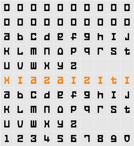 Leporid 字符映射表