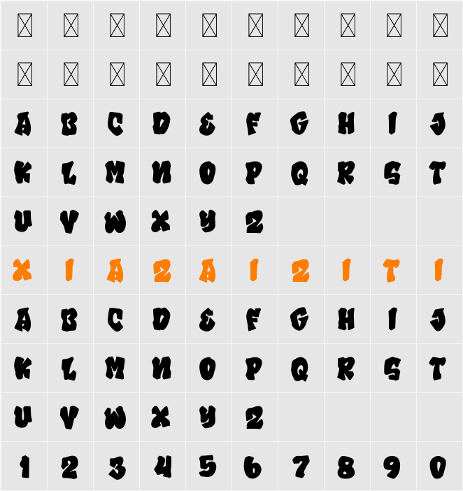 Grafite 字符映射表