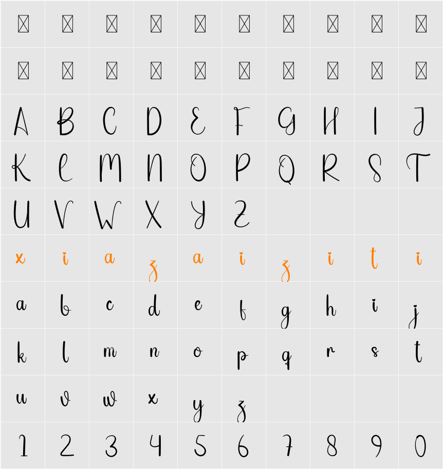 Hello Heart 字符映射表