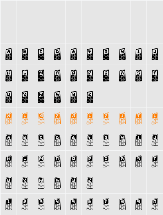 Hola Mota 3D3 字符映射表