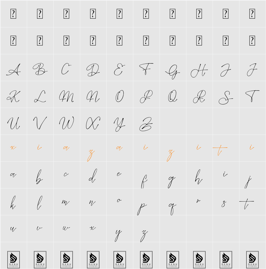 Gishelyna 字符映射表