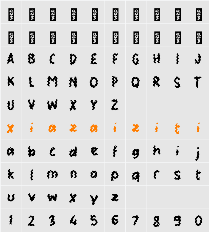 j Jikalo 字符映射表