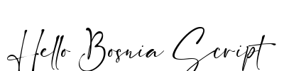 Hello Bosnia Script 字体预览图