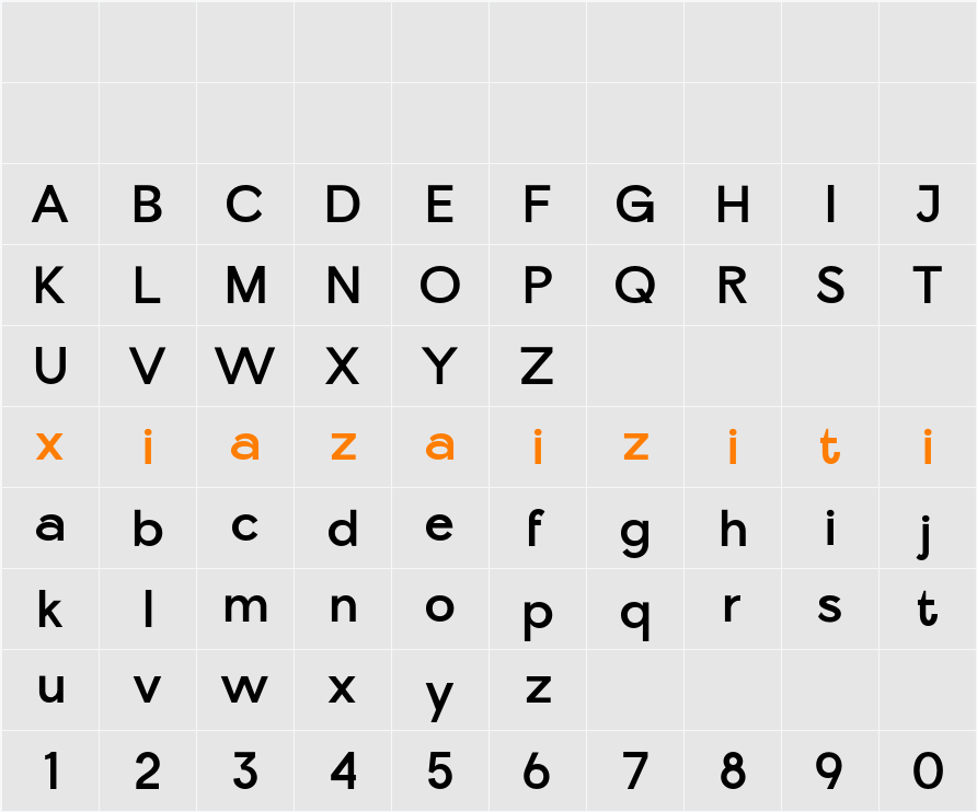 Mangoli 字符映射表