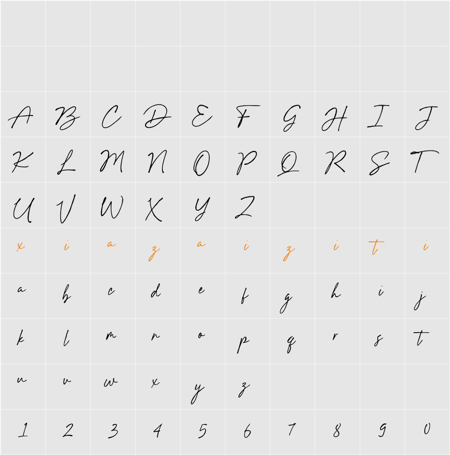 Hildera 字符映射表