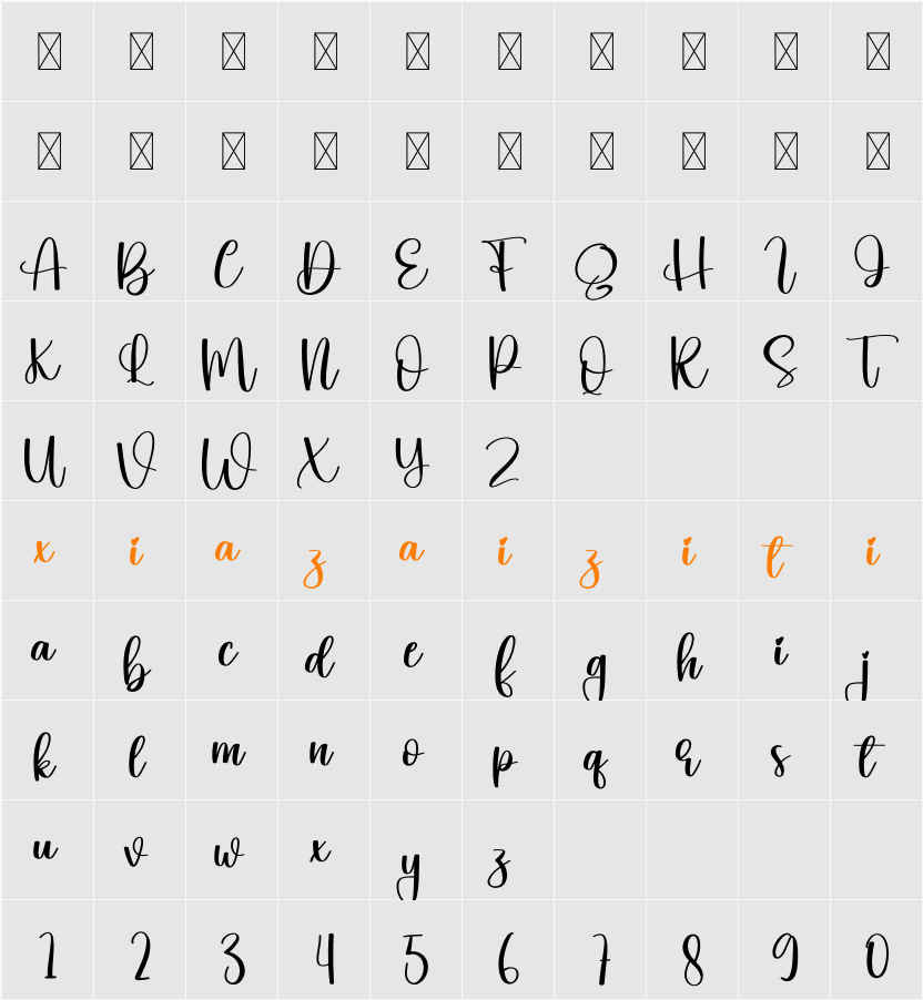 Ginger 字符映射表