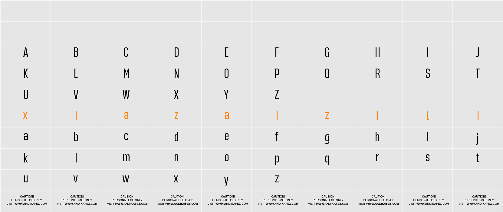 Hagia Pro Medium 字符映射表