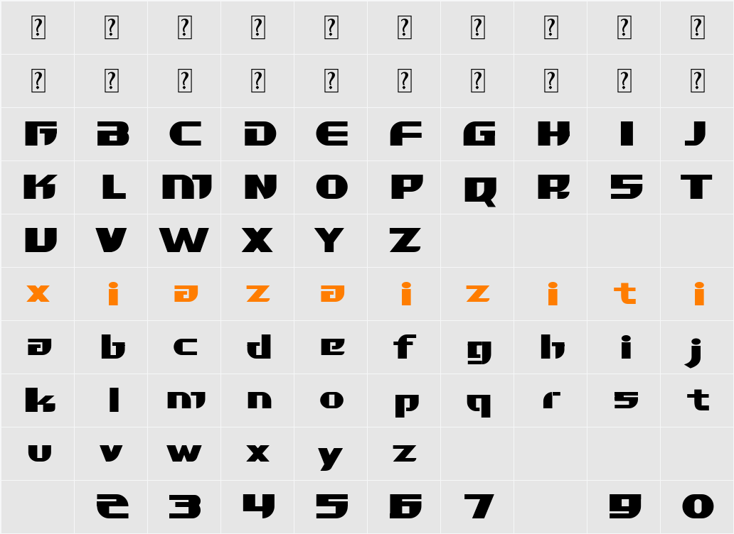 Lixdu Pro 字符映射表