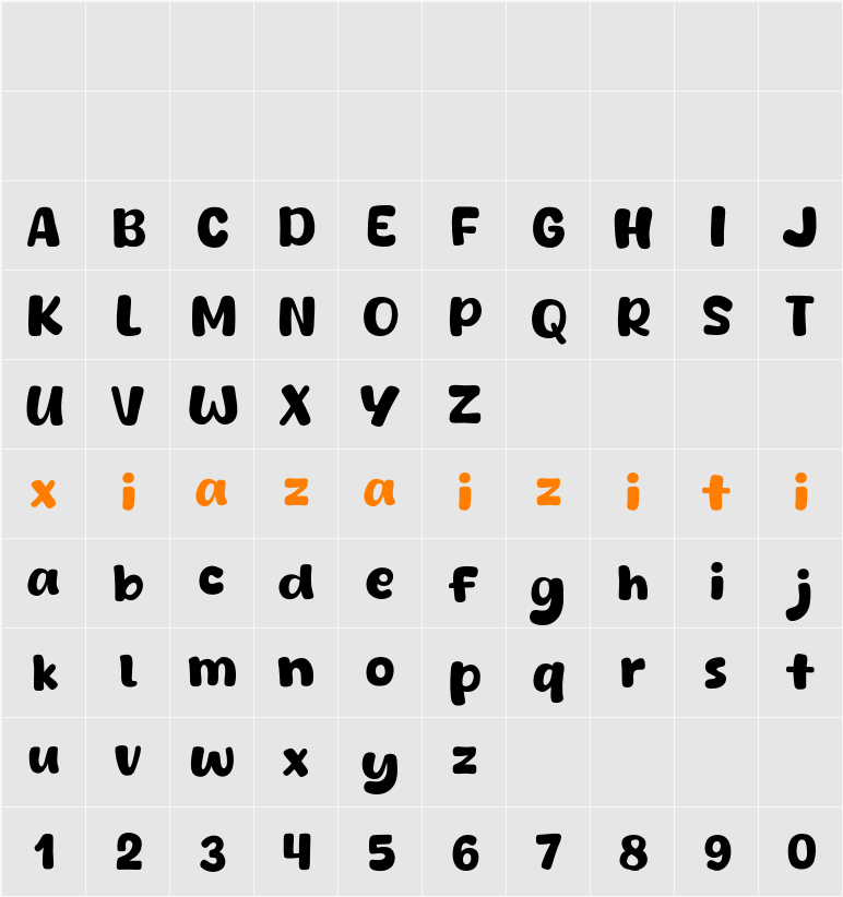 Honey Crepes 字符映射表