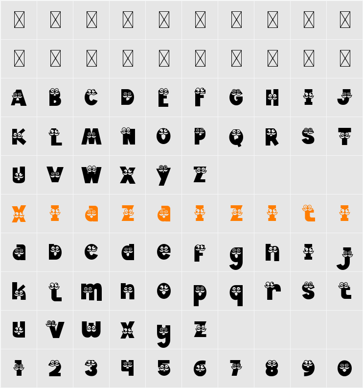 Jester Jumble Funny 字符映射表