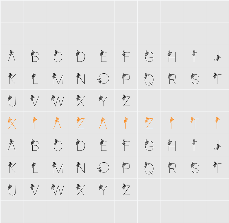 Graphe 字符映射表